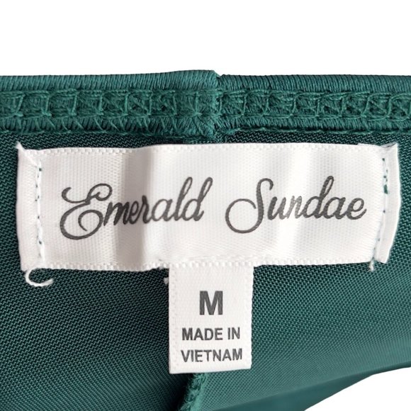 EMERALD SUNDAE Asymmetrical-Hem Dress Size Medium Green - 0024 - Picture 8 of 10